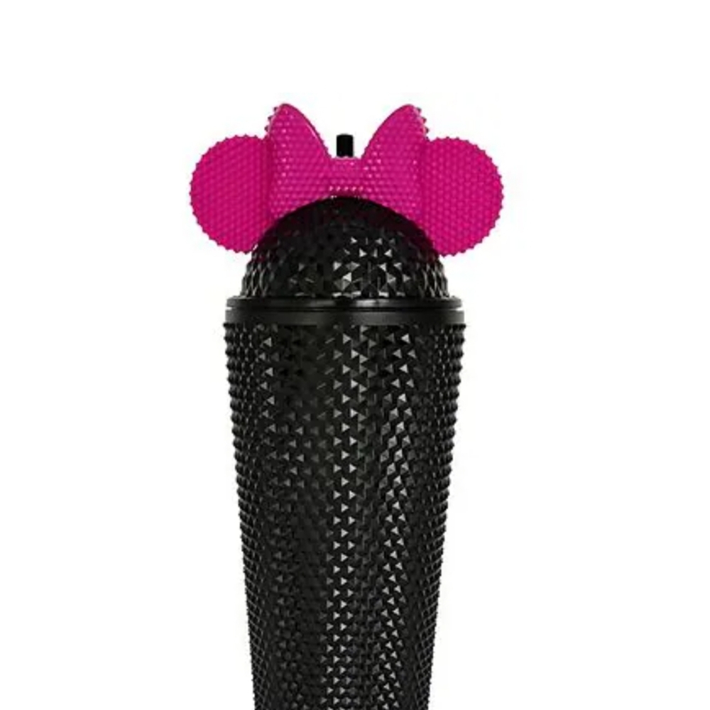 Disney Studded Black and Pink Minnie Mouse Bow 20oz. Tumbler